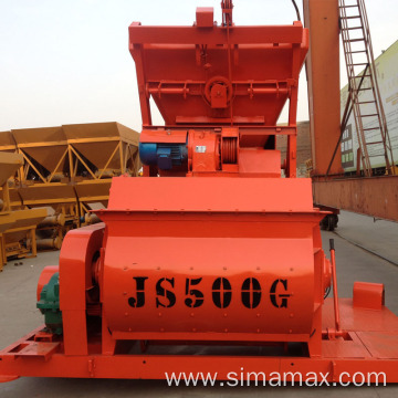 twin-shaft js500 concrete mixer